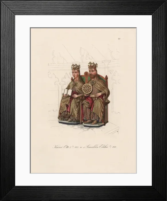 Framed Print : Holy Roman Emperor Otto I and Edith of England Framed Print : Holy Roman Emperor Otto I and Edith of England