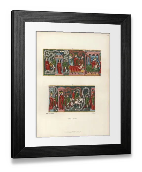 Framed Print : Carpet from the Signaringen Museum depicting Framed Print : Carpet from the Signaringen Museum depicting