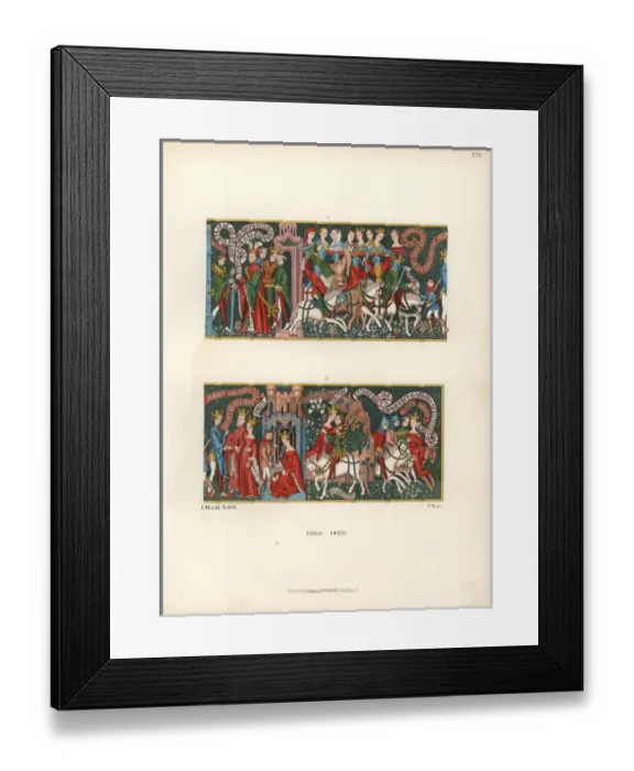 Framed Print : Carpet from the Signaringen Museum depicting Framed Print : Carpet from the Signaringen Museum depicting
