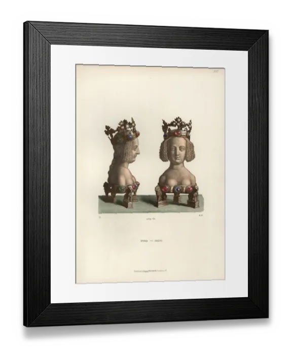 Framed Print : Reliquary in the form of a bust of a young Framed Print : Reliquary in the form of a bust of a young