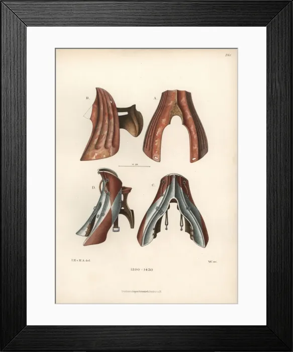 Framed Print : Tournament saddles from the 15th century Framed Print : Tournament saddles from the 15th century