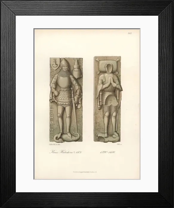 Framed Print : Knight in armor from the 15th century with Framed Print : Knight in armor from the 15th century with