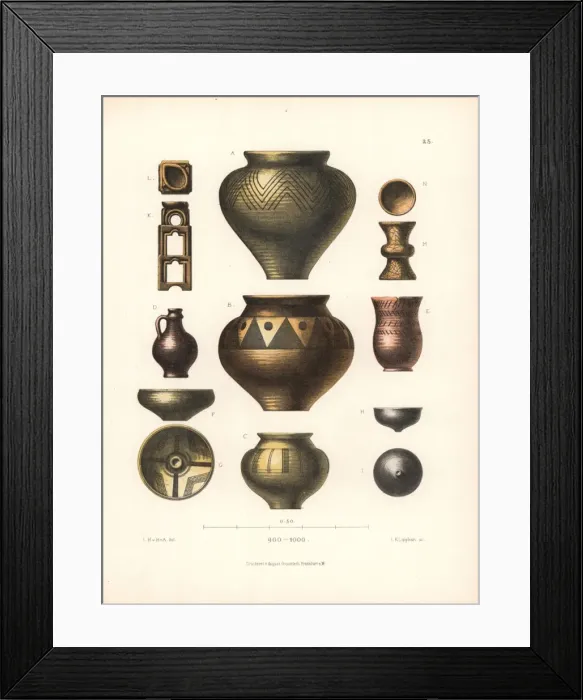 Framed Print : Medieval pottery Framed Print : Medieval pottery