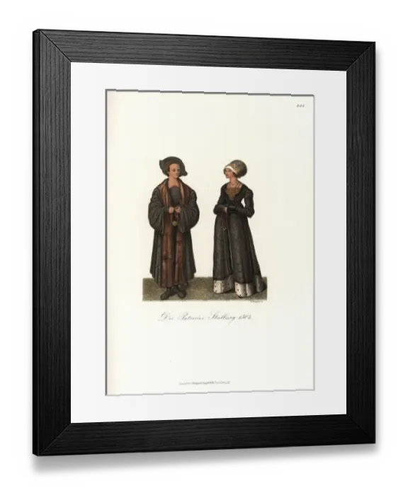 Framed Print : German costume of the nobility, 1504 Framed Print : German costume of the nobility, 1504