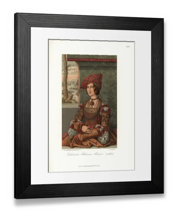 Framed Print : Bianca Maria Sforza, wife to Holy Roman Emperor, Maxilian I Framed Print : Bianca Maria Sforza, wife to Holy Roman Emperor, Maxilian I