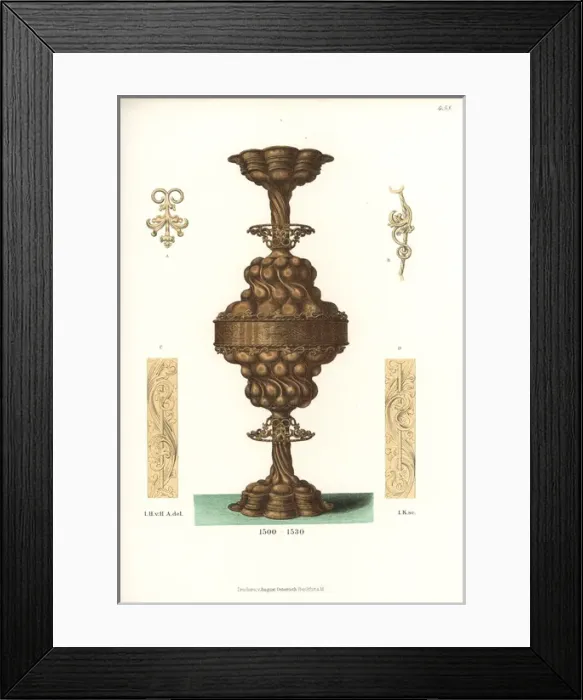 Framed Print : Doppelhumpen tankard in silver and gold, early 16th century Framed Print : Doppelhumpen tankard in silver and gold, early 16th century