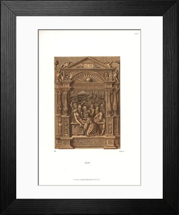Framed Print : Woodcarving of the entombment of Jesus Christ, 1516 Framed Print : Woodcarving of the entombment of Jesus Christ, 1516