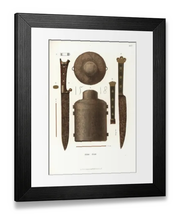 Framed Print : German table items from the early 16th century Framed Print : German table items from the early 16th century