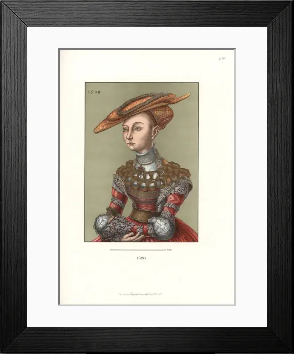 Framed Print : Portrait of a lady, probably a Hungarian princess, 1528 Framed Print : Portrait of a lady, probably a Hungarian princess, 1528