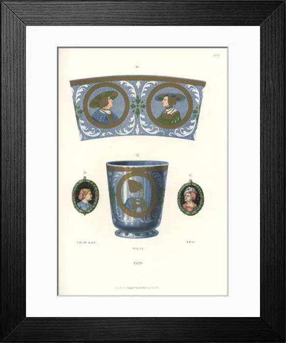 Framed Print : Glass goblet with enamel work, 1529 Framed Print : Glass goblet with enamel work, 1529