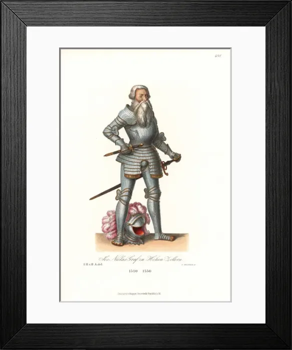 Framed Print : Johann or Jos Niklaus, Count of Hohenzollern, 1513-1558 Framed Print : Johann or Jos Niklaus, Count of Hohenzollern, 1513-1558