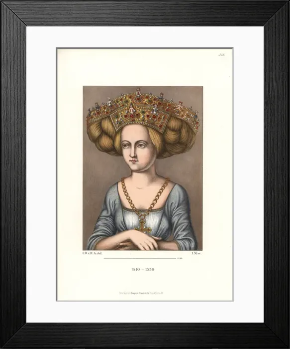 Framed Print : Bridal crown of a noble woman of Nuremburg, 16th century Framed Print : Bridal crown of a noble woman of Nuremburg, 16th century
