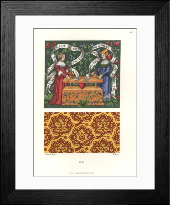 Framed Print : Tapestry and carpet pattern of the 16th century Framed Print : Tapestry and carpet pattern of the 16th century