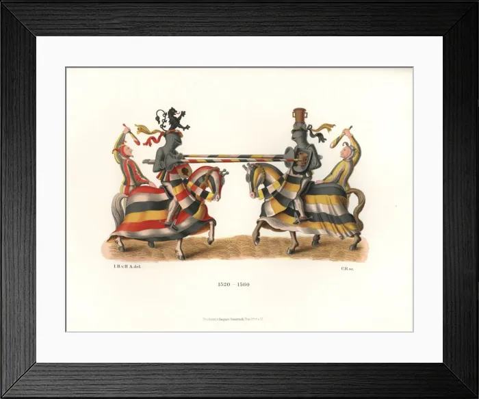 Framed Print : German joust, mid 16th century Framed Print : German joust, mid 16th century