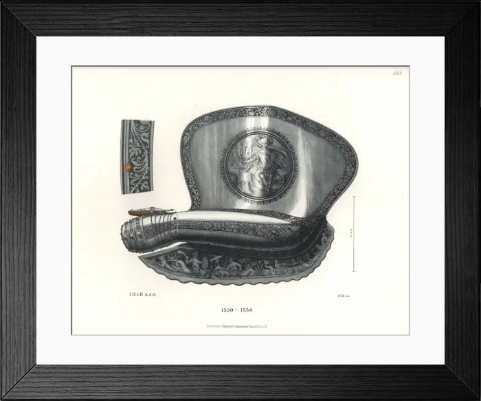 Framed Print : Steel buckler or shield for a Rennen joust, 16th century Framed Print : Steel buckler or shield for a Rennen joust, 16th century