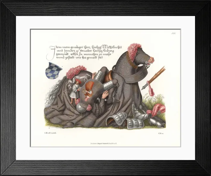 Framed Print : Duke William IV of Bavaria knocked from his Framed Print : Duke William IV of Bavaria knocked from his