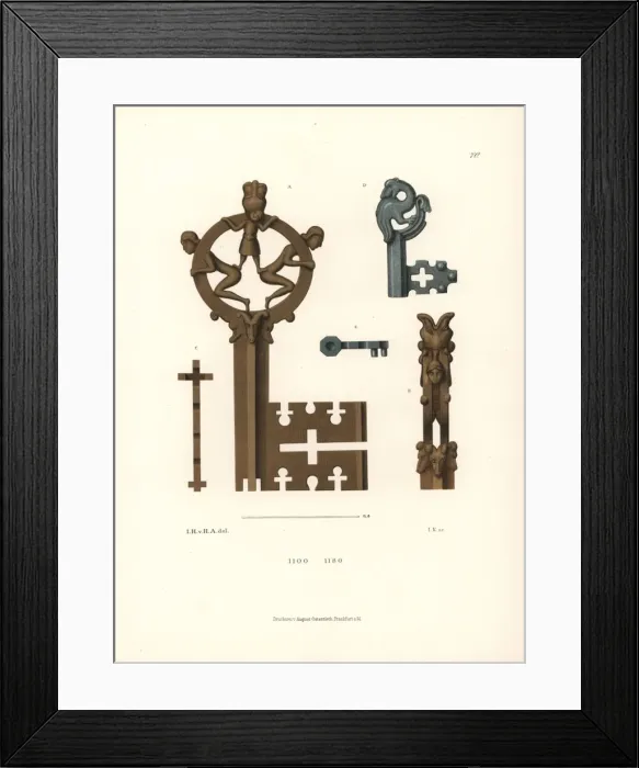Framed Print : Bronze keys Framed Print : Bronze keys