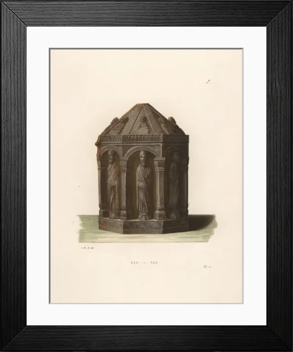 Framed Print : Reliquary.. Chromolithograph from Jakob Heinrich von Hefner-Altenecks Costumes, Artworks Framed Print : Reliquary.. Chromolithograph from Jakob Heinrich von Hefner-Altenecks Costumes, Artworks