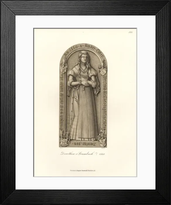 Framed Print : Dorothea von Grumbach, died 1560 Framed Print : Dorothea von Grumbach, died 1560