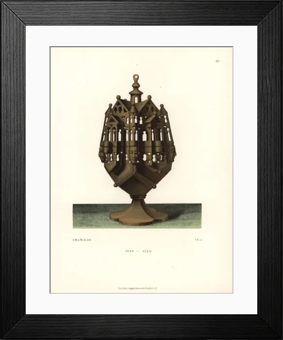 Framed Print : Censer.. Chromolithograph from Jakob Heinrich von Hefner-Altenecks Costumes, Artworks Framed Print : Censer.. Chromolithograph from Jakob Heinrich von Hefner-Altenecks Costumes, Artworks