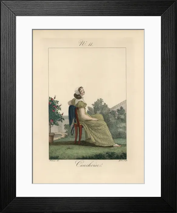 Framed Print : Tradeswoman of Rouen wearing a bonnet called a bavolet Framed Print : Tradeswoman of Rouen wearing a bonnet called a bavolet