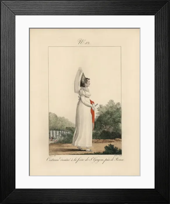 Framed Print : Costume of a woman at the country festival Framed Print : Costume of a woman at the country festival