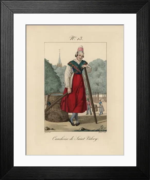 Framed Print : Woman of Saint Valery She wears a bonnet of Framed Print : Woman of Saint Valery She wears a bonnet of