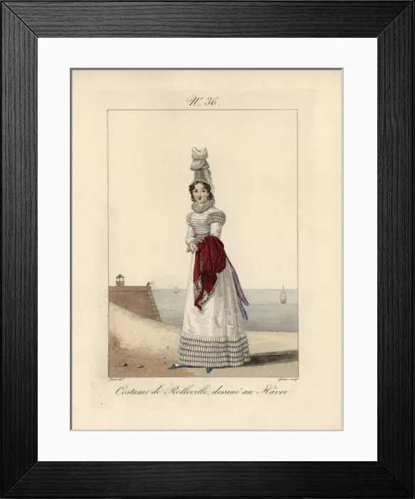 Framed Print : Woman in the costume of Rolleville She wears Framed Print : Woman in the costume of Rolleville She wears