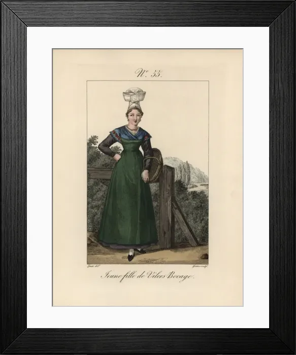 Framed Print : Young girl from Villers-Bocage A new and very Framed Print : Young girl from Villers-Bocage A new and very