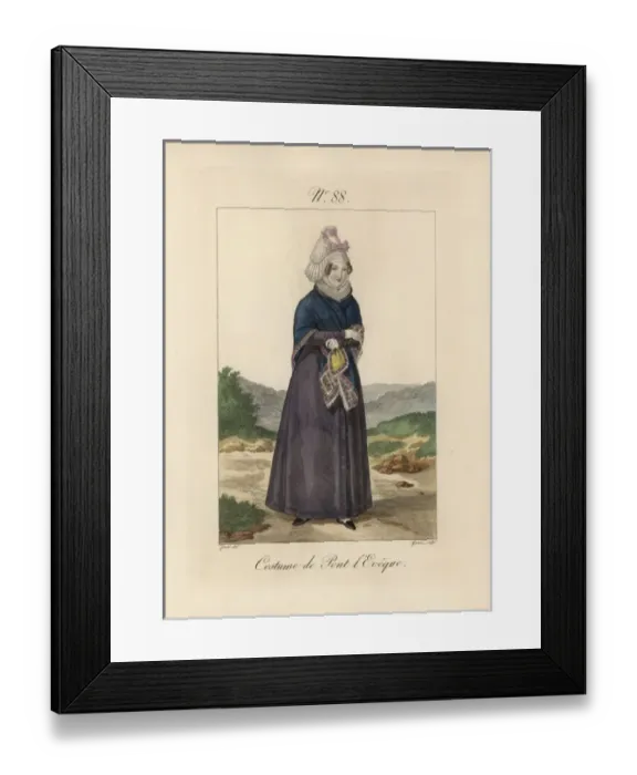Framed Print : Costume of Pont-Leveque, Calvados Framed Print : Costume of Pont-Leveque, Calvados