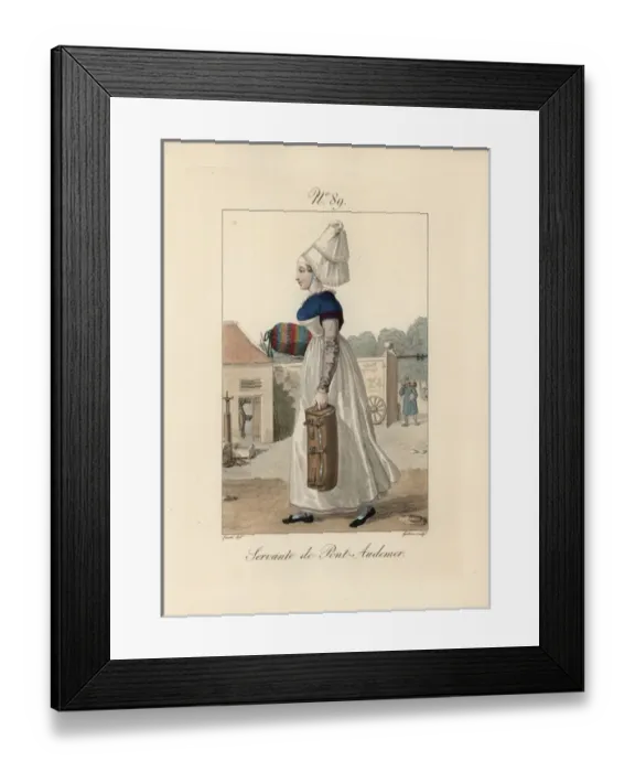 Framed Print : Servant of Pont-Audemer Her bonnet is similar Framed Print : Servant of Pont-Audemer Her bonnet is similar
