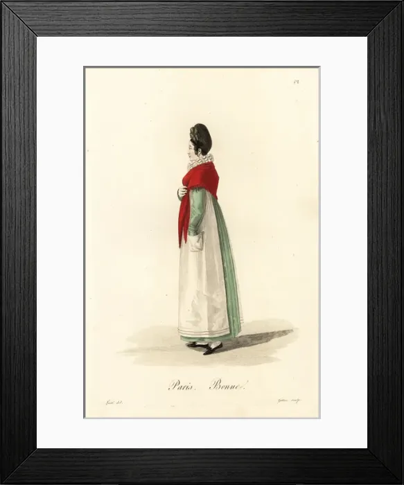 Framed Print : Maid, Paris, early 19th century Framed Print : Maid, Paris, early 19th century