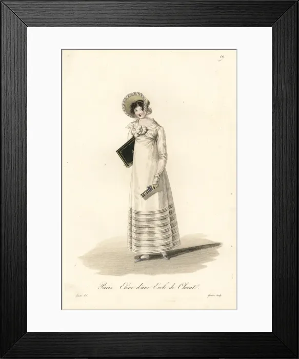 Framed Print : Student of a singing school, Paris, early 19th century Framed Print : Student of a singing school, Paris, early 19th century