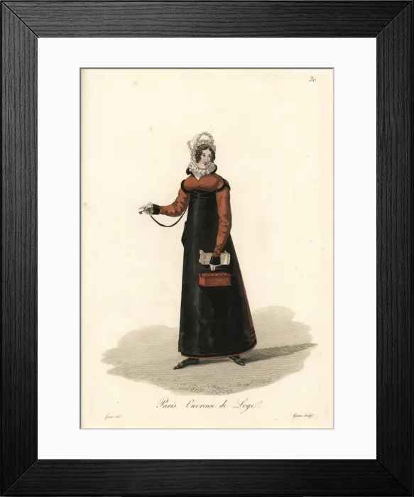 Framed Print : Usher at a lodge, Paris, early 19th century Framed Print : Usher at a lodge, Paris, early 19th century