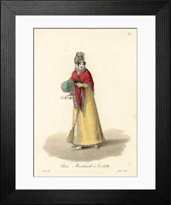 Framed Print : Seller of cosmetics, Paris, 19th century Framed Print : Seller of cosmetics, Paris, 19th century