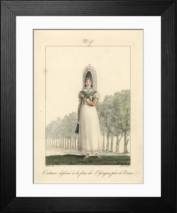 Framed Print : Costume of a woman near Rouen, 1827 Framed Print : Costume of a woman near Rouen, 1827