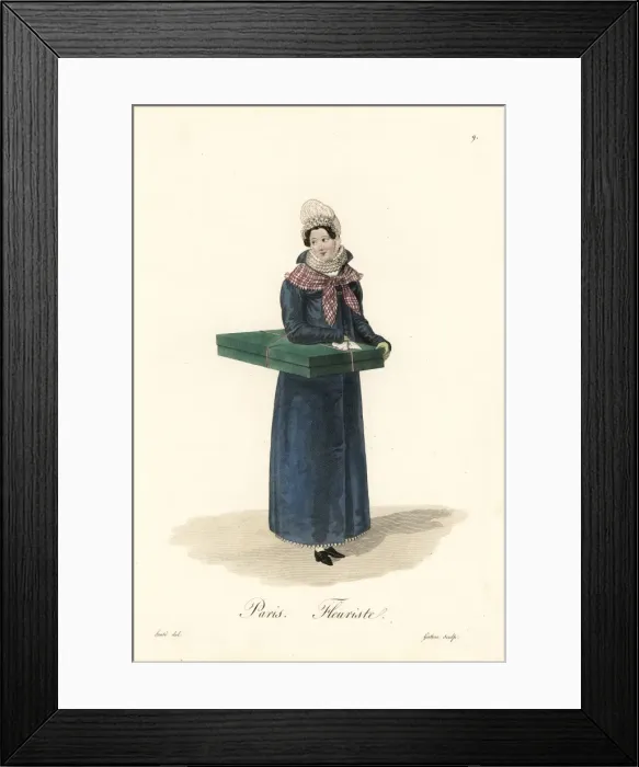 Framed Print : Florist, Paris, early 19th century Framed Print : Florist, Paris, early 19th century