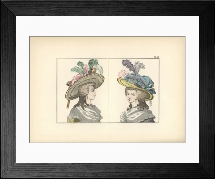 Framed Print : Woman in yellow caraco and straw hat, and woman Framed Print : Woman in yellow caraco and straw hat, and woman