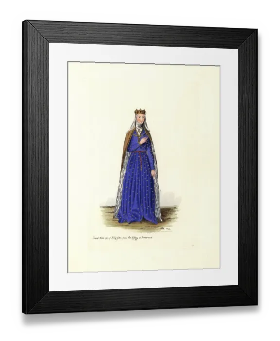 Framed Print : Isabel, third wife of King John from her effigy Framed Print : Isabel, third wife of King John from her effigy