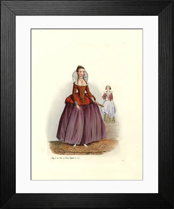 Framed Print : Lady in winter dress, 1641, reign of Charles I, from Hollar Framed Print : Lady in winter dress, 1641, reign of Charles I, from Hollar