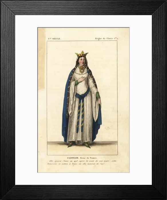 Framed Print : Clotilde, Queen of the Franks, 475-543 Framed Print : Clotilde, Queen of the Franks, 475-543