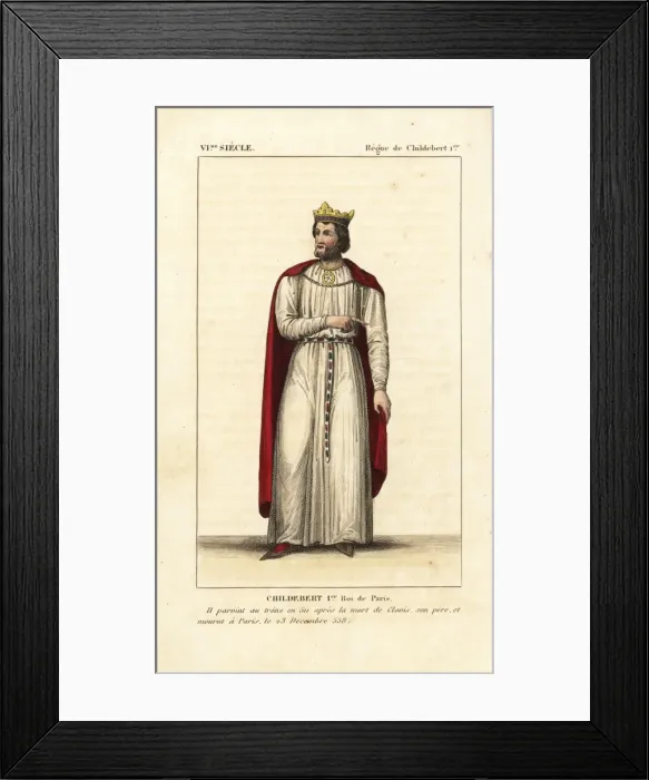 Framed Print : Childebert I, King of Paris, 496-558 Framed Print : Childebert I, King of Paris, 496-558