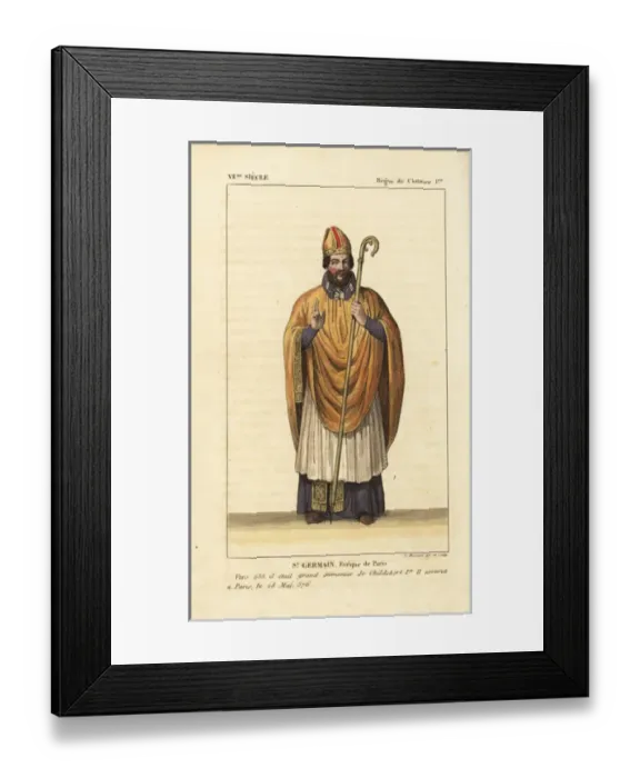 Framed Print : Saint Germain, Bishop of Paris, c 496-576) Framed Print : Saint Germain, Bishop of Paris, c 496-576)