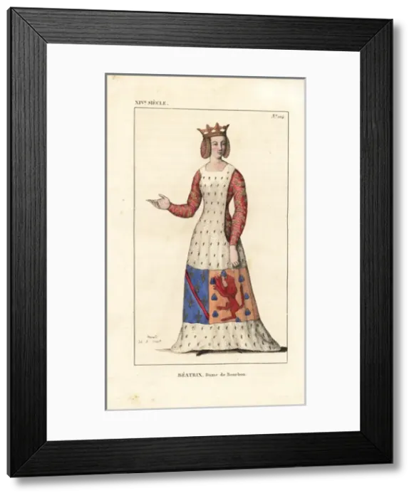 Framed Print : Beatrice of Burgundy, Lady of Bourbon, 1257-1310 Framed Print : Beatrice of Burgundy, Lady of Bourbon, 1257-1310