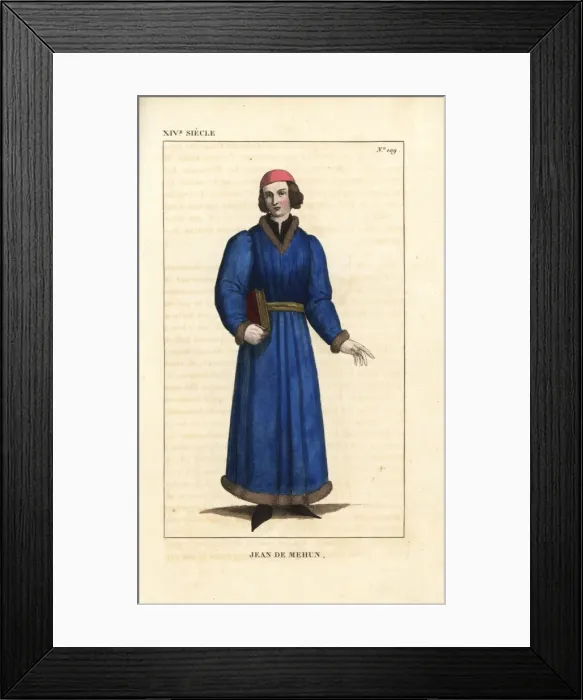 Framed Print : Jean de Meung or Mehun, French poet Framed Print : Jean de Meung or Mehun, French poet