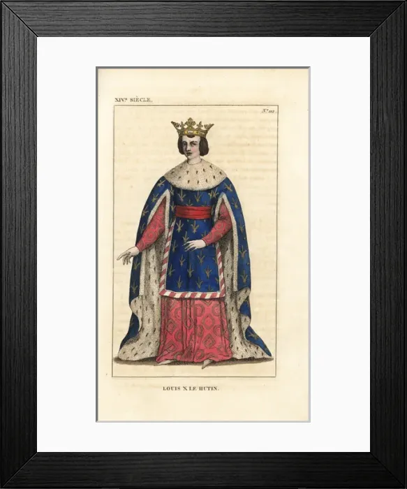 Framed Print : Louis X the Quarreller, King of France, 1289-1316 Framed Print : Louis X the Quarreller, King of France, 1289-1316