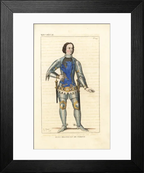 Framed Print : Jean Chastelain de Terote, Lord of Honecourt, died 1315 Framed Print : Jean Chastelain de Terote, Lord of Honecourt, died 1315