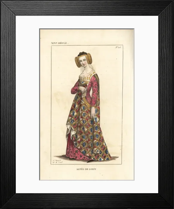 Framed Print : Agnes de Loisy, wife of Jean Chastelain de Framed Print : Agnes de Loisy, wife of Jean Chastelain de