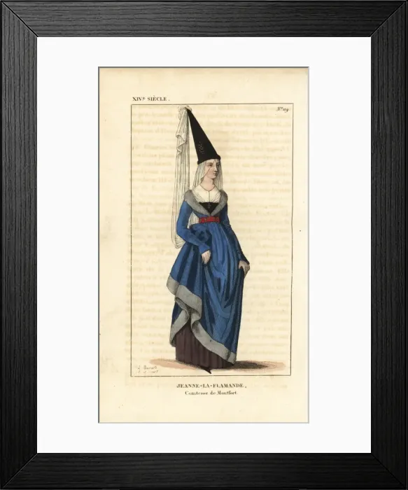 Framed Print : Jeanne la Flammande, Joanna of Flanders, c1295-1374 Framed Print : Jeanne la Flammande, Joanna of Flanders, c1295-1374