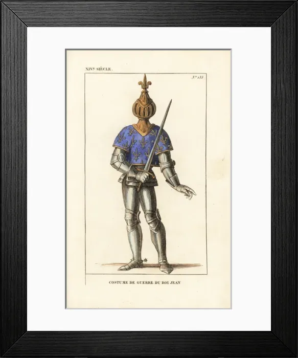 Framed Print : Jean le Bon, John II, King of France, battle Framed Print : Jean le Bon, John II, King of France, battle